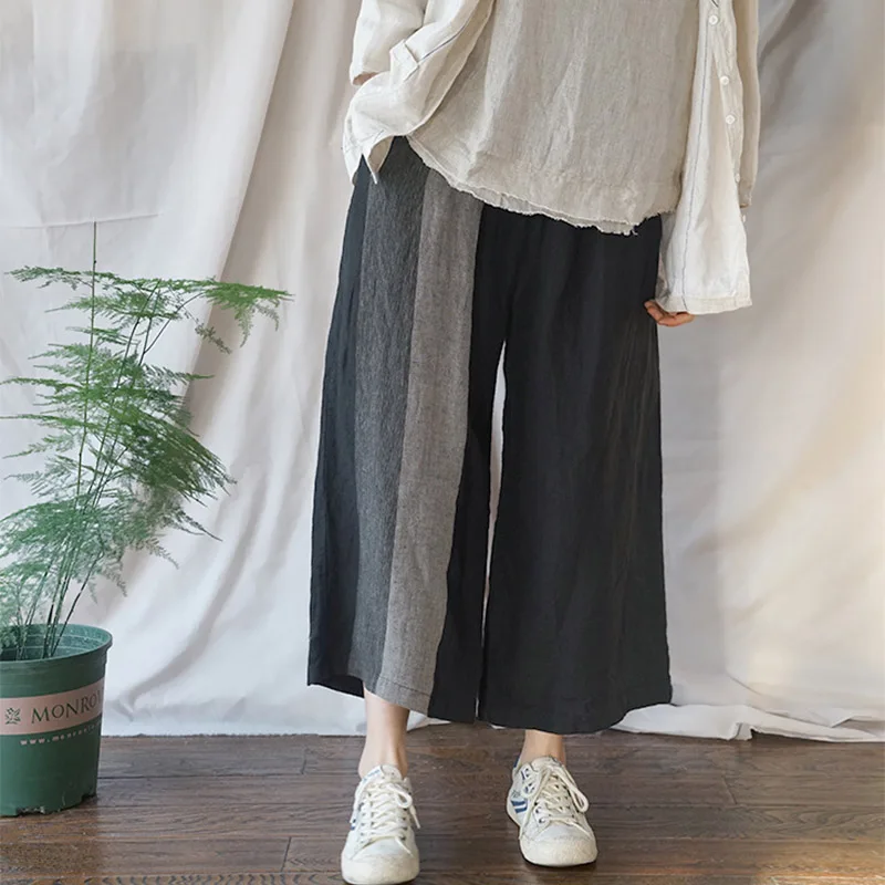 SCUWLINEN 2019 сезон: весна–лето Для женщин брюки Винтаж подходит ко всему