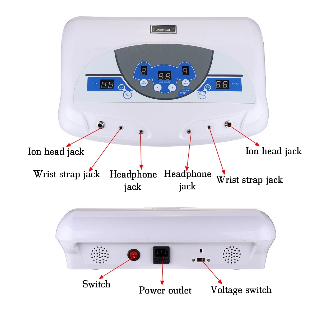 110 V/220 V двойной пользователя Detox ИОННЫХ ванны Иона спа машина сотовый очищения MP3 массивы