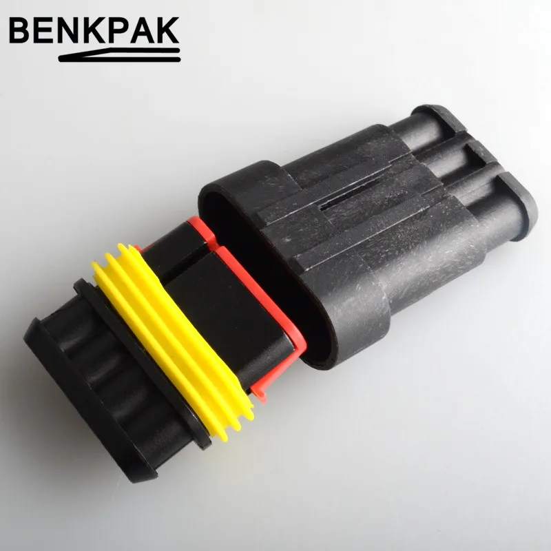 Автомобильный 4 контактный герметичный комплект электрических разъемов|electrical wire