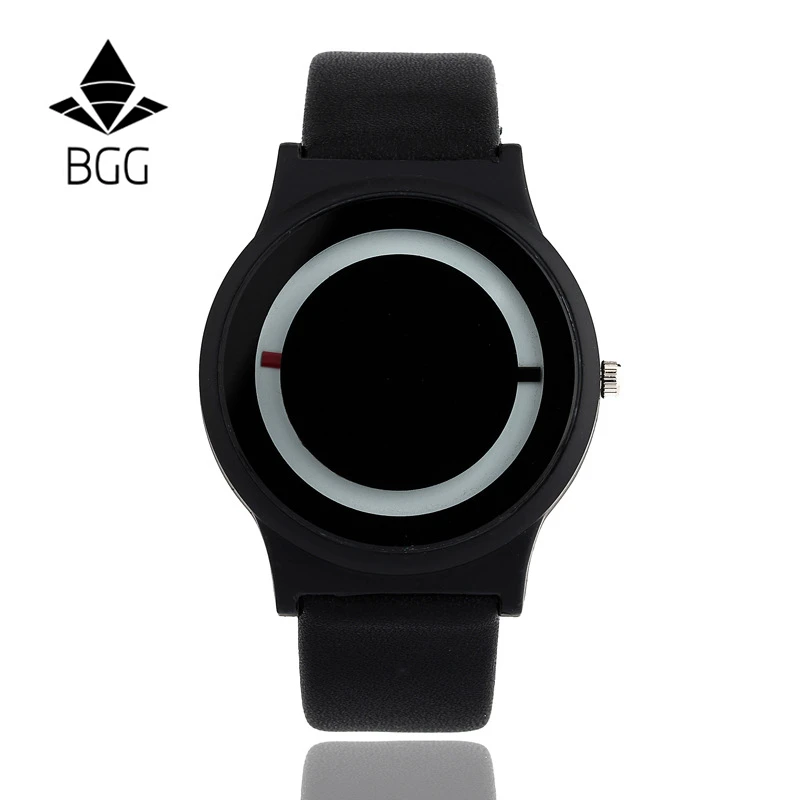 Женские кварцевые часы BGG повседневные из кожи и кварца под платье | Наручные