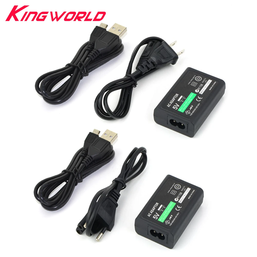 10sets US or EU Plug AC Power Supply Adapter Convert Charger with USB Data Cable For Sony for PS Vita PSV 2000 | Электроника