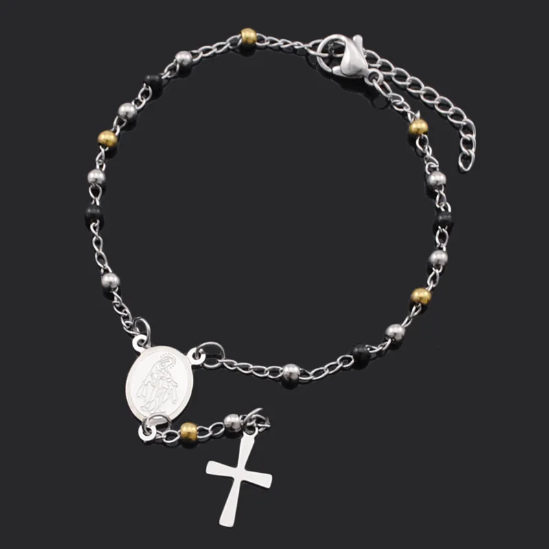 ATGO высокое качество четки браслет Женские аксессуары из нержавеющей стали