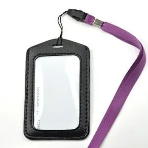 10 шт. вертикальный стильный черный кожаный бейдж для визиток с карманами и