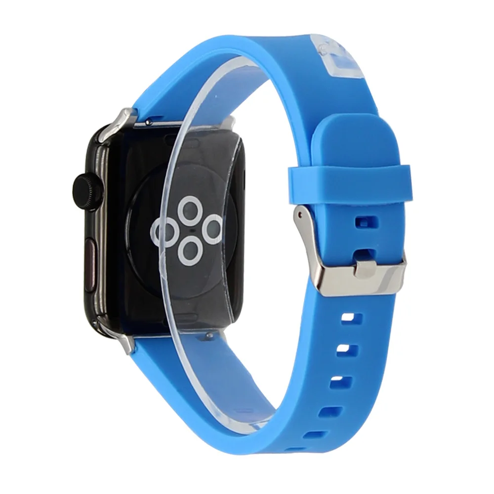 Силиконовый резиновый ремешок для наручных часов + Пружинные адаптеры iWatch Apple Watch