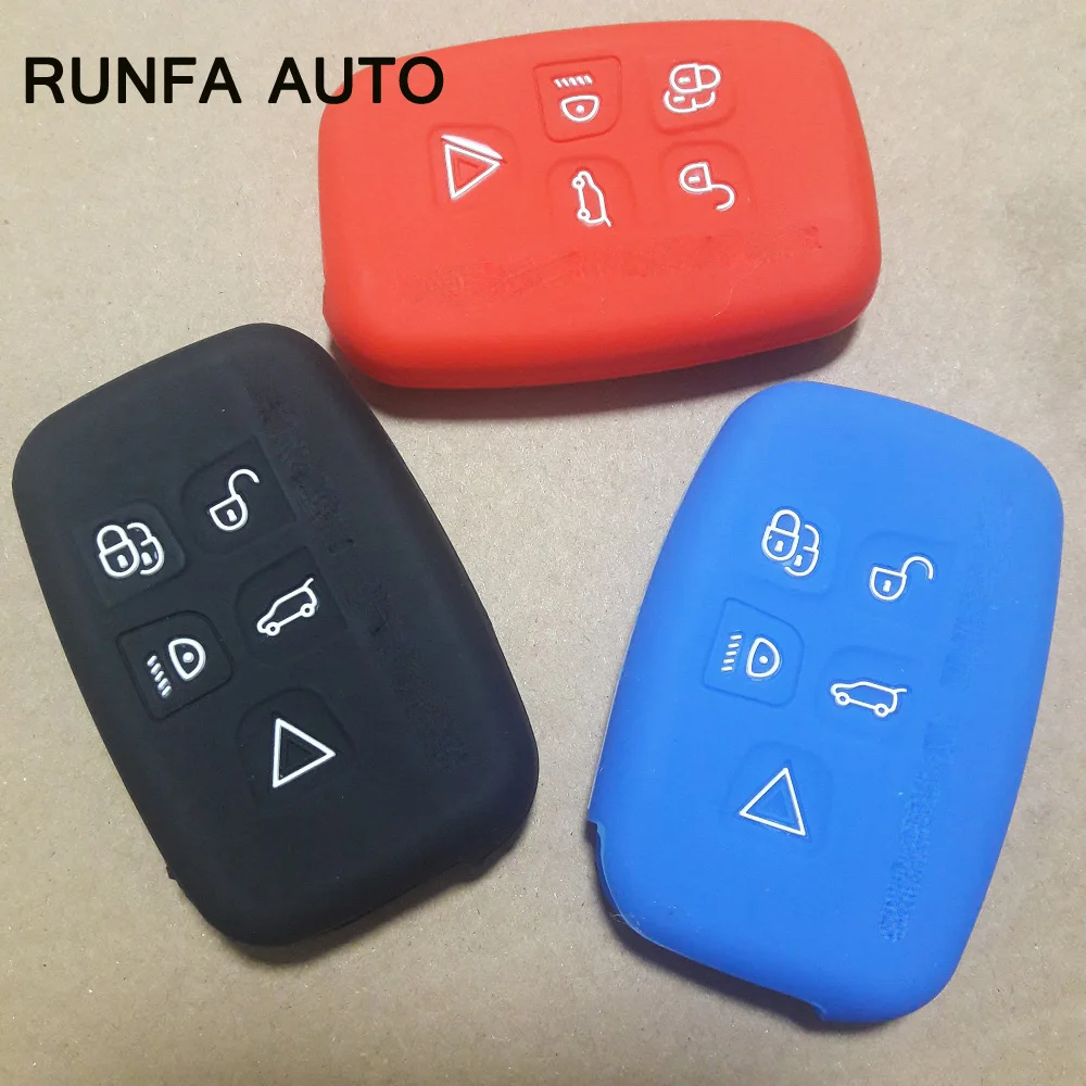 Силиконовый чехол с 5 кнопками для LAND ROVER LR4 Range Rover Discovery Evoque Sport|smart key case|land rover coverrange