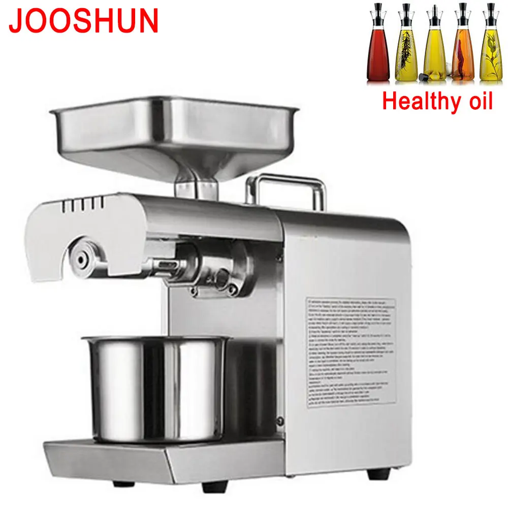 

Home use Coconut oil presser 304 Stainless steel Cold Hot Oil press machine Peanut sesame oil maker 220V/110V CE Approved