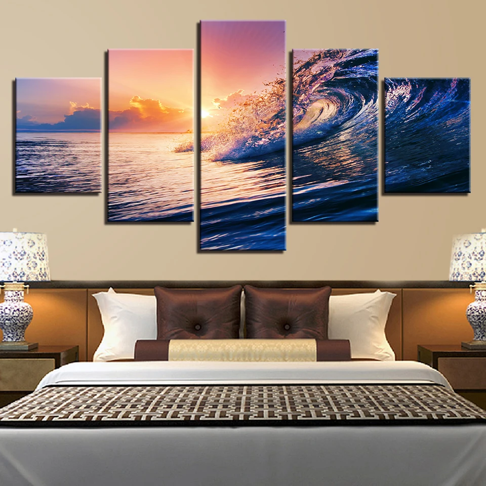 5 шт. настенные картины с изображением морских волн|seascape painting|hd printsart pictures |