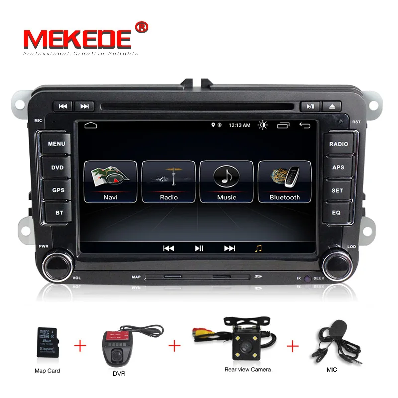 add camera dvr Android8.1 7 дюймов 2din автомобильный gps dvd-плеер для Skoda Octavia/Fabia/Rapid/Yeti/Superb/VW/Seat navi мультимедийное радио - Цвет: add camera dvr