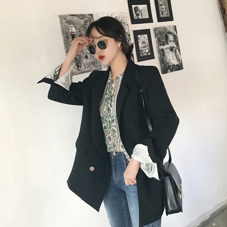 Женский костюм куртка осень новая Корейская версия Свободный Прямой