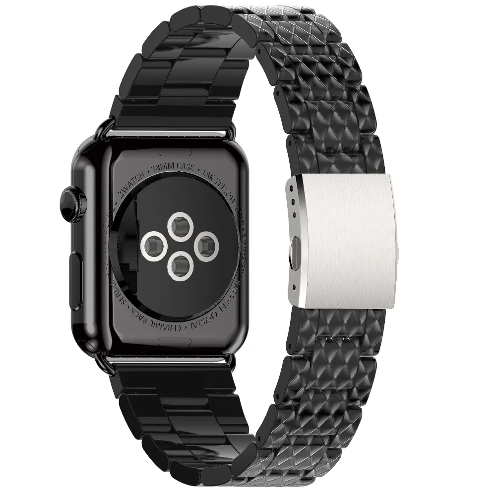 Роскошный ремешок для Apple watch 4 44 мм 40 мм iwatch 42 мм 38 мм браслет из нержавеющей стали ремешок для Apple watch 3 2 1 42/38 мм