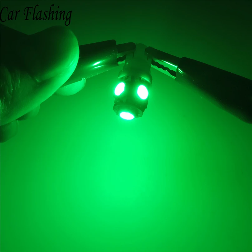50 шт. Автомобильные светодиодные лампы 12 В T10 5050 194 168 w5w T10|12v car led lamp|led green 12vcar light |