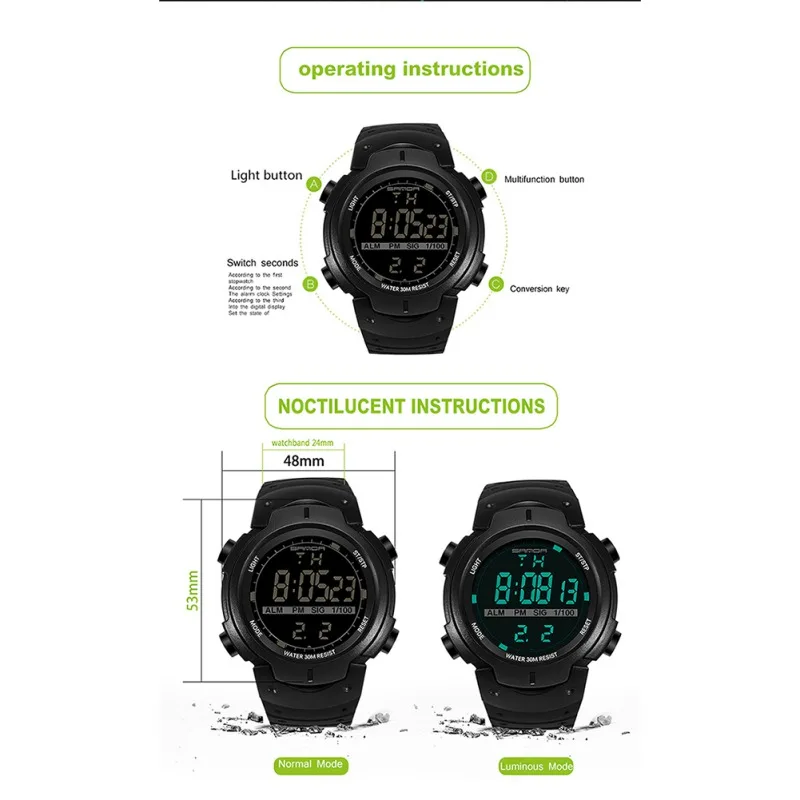 

Men's Fashion Sport Watch 269 Smart Watches Sports Luminous Waterproof Smart Bracelet Wristwatch