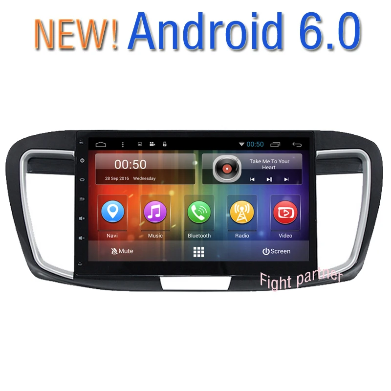 Носки! 10 2 &quotAndroid 6 0 OS автомобильный DVD мультимедиа для HONDA Accord 9 2013 2014 2016 с GPS