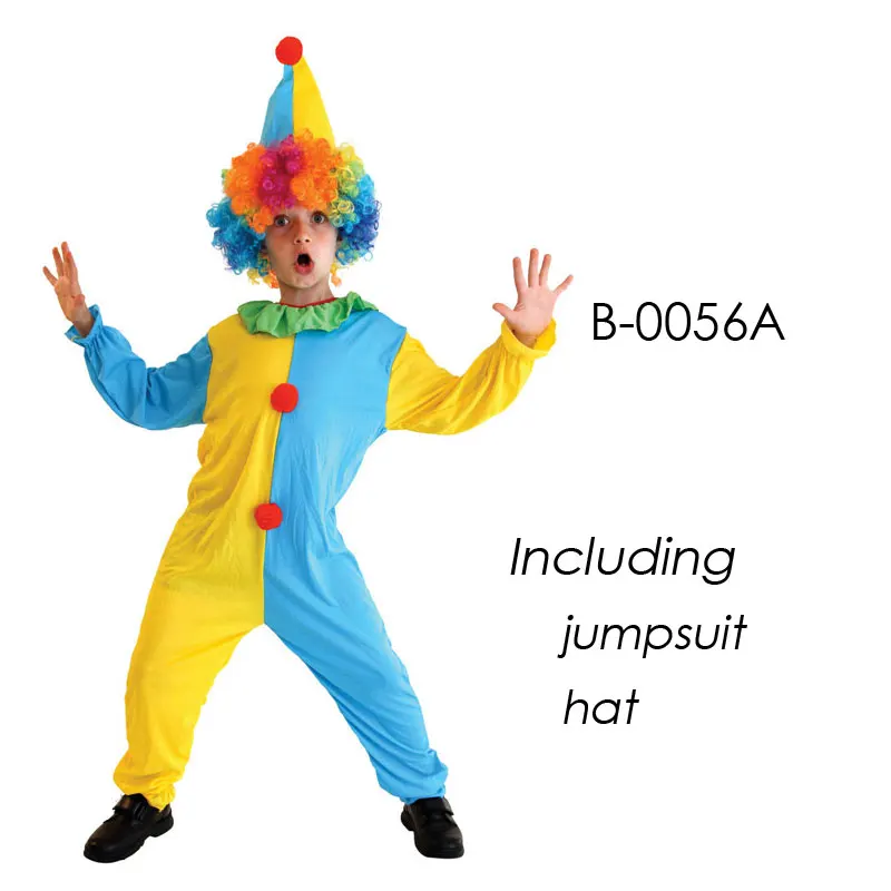 B 0056A Umorden Purim карнавальный костюм клоуна на Хэллоуин; Детский костюм цирка; костюм клоуна для девочек; Fantasia Infantil; маскарадный костюм для мальчиков - Цвет: B 0056A