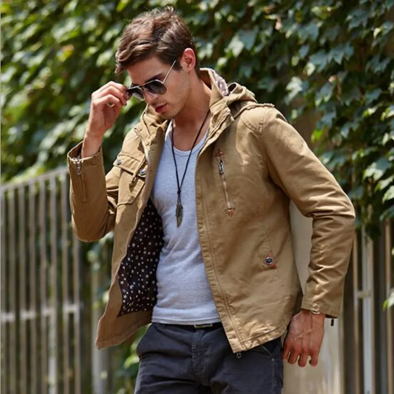 Military industry of new fund 2016 autumn winters is men's jacket Cultivate one's morality hooded men casual | Мужская одежда