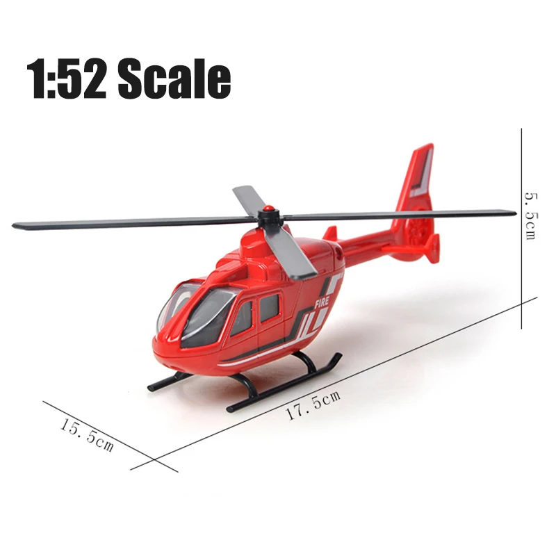 Medium Helicopter 1/48 серия пожарных машин из сплава для детей, Игрушечная машина для литья под давлением, металлический пожарный грузовик, модель автомобиля, игрушки, подарки - Цвет: Medium Helicopter