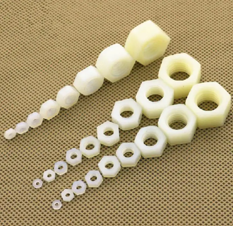 

100pcs M2 M2.5 M3 M4 M5 M6 Hex Nylon Nut Hexagon Plastic Nut Hexagonal Nut