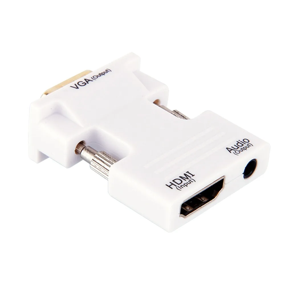 1 шт. HDMI к VGA адаптер цифро аналоговый аудио 1080P видео конвертер кабель для ПК