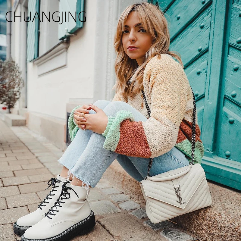 Casual Autumn Winter Knitted Pullover Sweater Women O-neck Long Sleeve Solid Patchwork Plus Size Female Fashion | Женская одежда