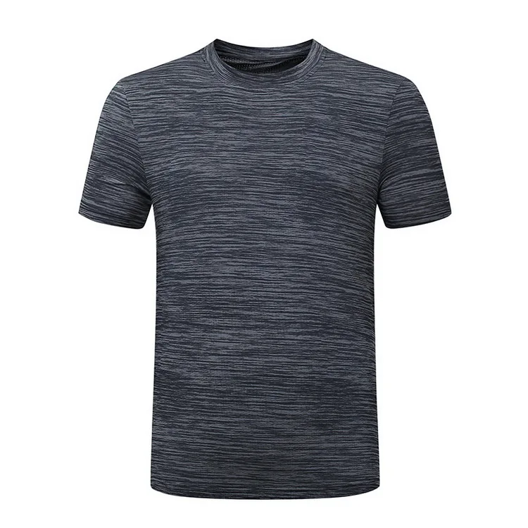 Gray Men's Summer Casual Quick Dry Sports Set Solid 2 Pieces Running Jogging Cycling Sports Gym Tracksuit T-Shirts+ Shorts New,GA345 - Цвет: Gray