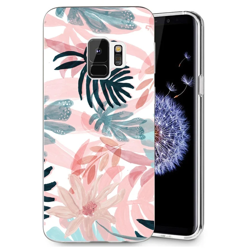 Модный летний Мягкий чехол из ТПУ с принтом в виде листьев дерева тропика для Samsung