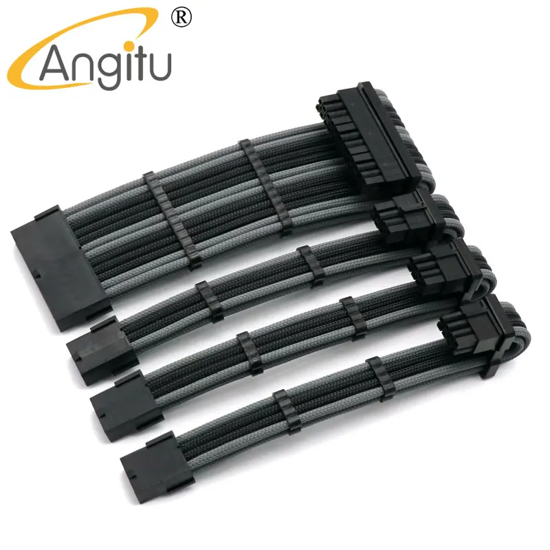 Изготовление на заказ 180 градусов компьютер 24Pin ATX ЦП 8Pin двойной GPU 6 + 2Pin PCI E