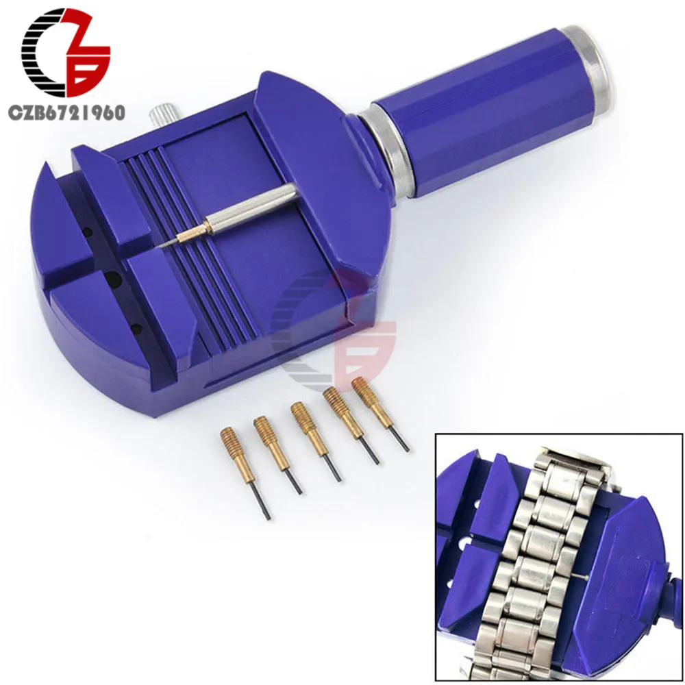 

Bracelet Wrist Watch Band Adjuster Repair Tool Set Link Strap Remover + 5 Pins