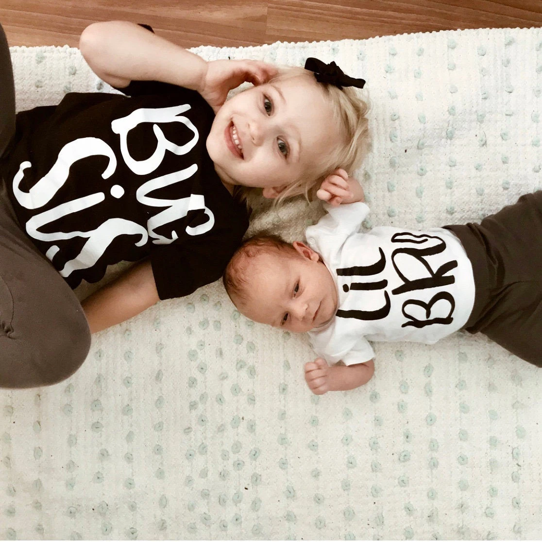 1pcsBig рубашка сестра» и «Little Brother боди Семейные футболки Big Sis& Lil Bro футболки для девочек для новорожденных, детей ясельного возраста ползунки