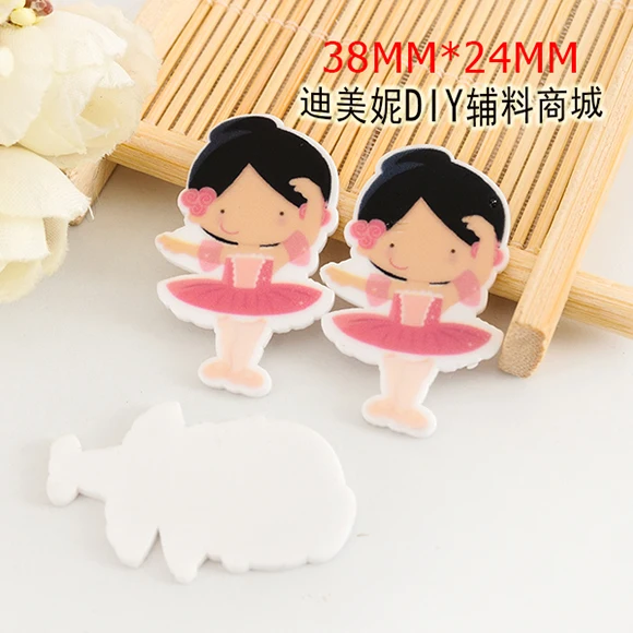 Каваи балерина девушка мультфильм фигурка украшения дома ремесла плоское заднее