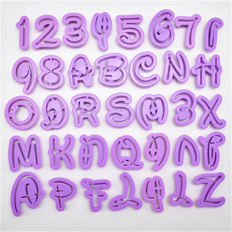 36 шт. пластиковые формы для печенья с цифровыми буквами форма новый набор