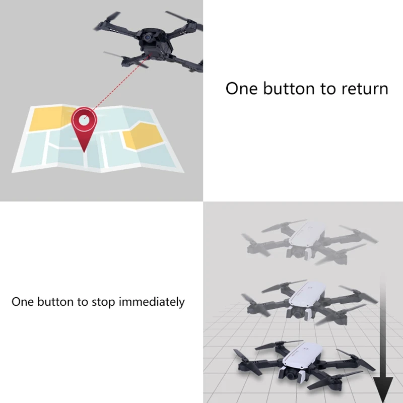 Hd Transmission Camera App Remote Control Folding Toy Fpv Rc Four-Axis Aircraft Drone With Lens | Электроника