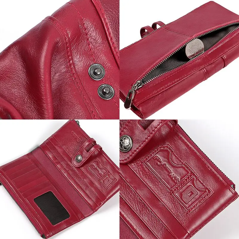 Бренд Betiteto RFID женский кошелек из натуральной кожи винтажный для монет длинный