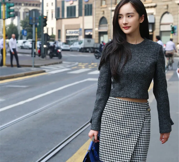 Горячая распродажа женщины элегантный горошек черный + белый патч работа полный