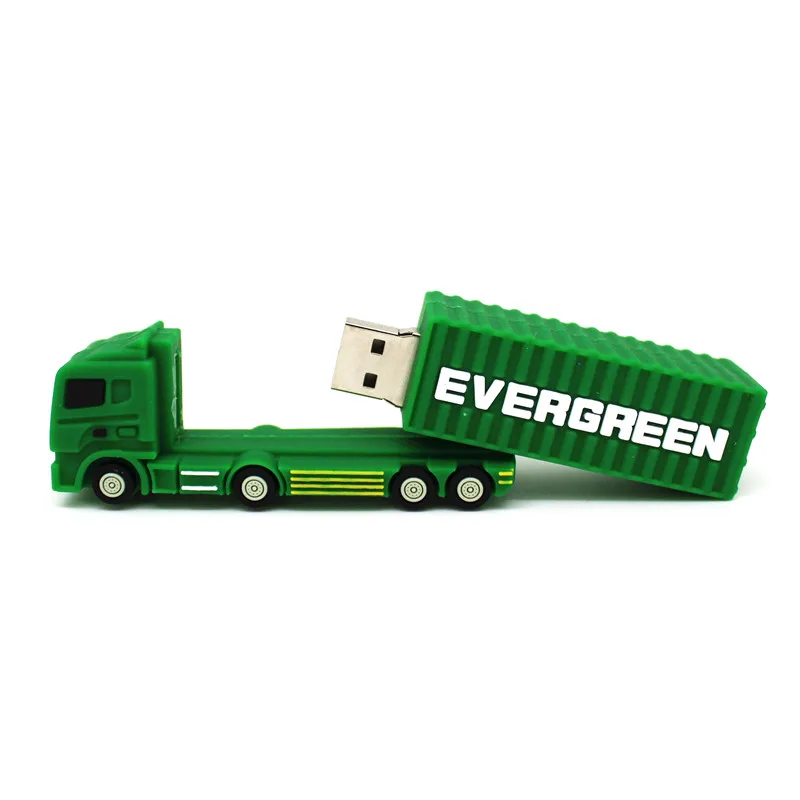 Милый мини-мультяшный грузовой автомобиль/контейнер USB флеш-накопитель 128 МБ 4 ГБ флеш-накопитель 8 ГБ 16 ГБ 32 ГБ 64 Гб карта памяти U диск флешка