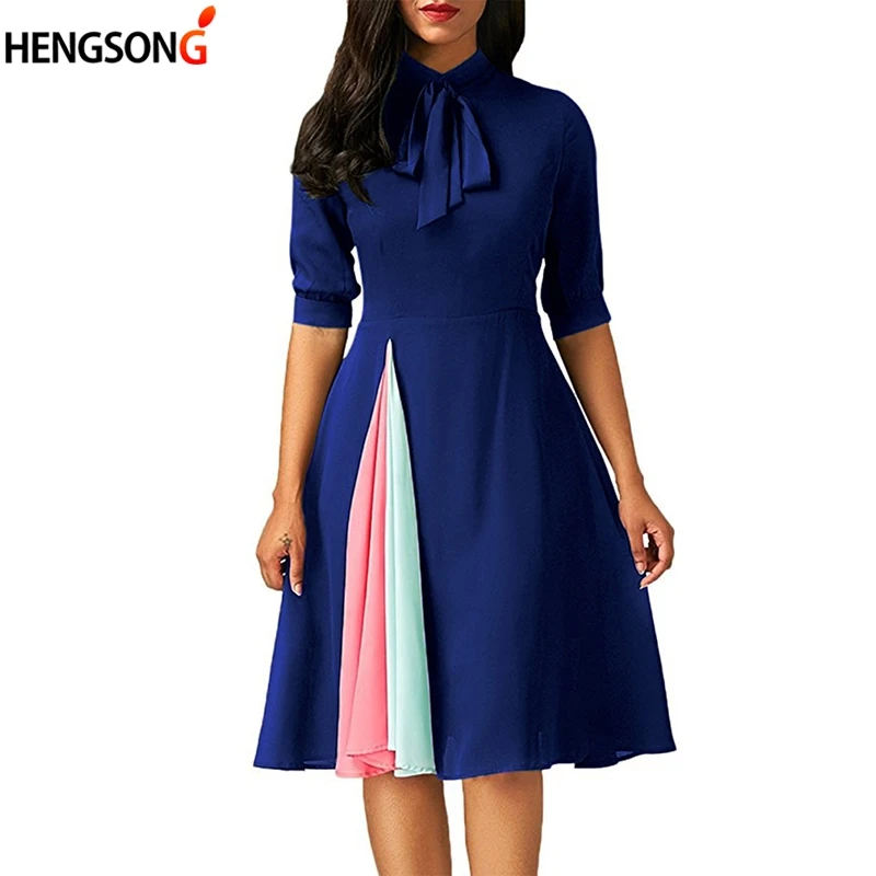 Hengsong 2018 модное платье со шнуровкой новое летнее женское Повседневное Платье До