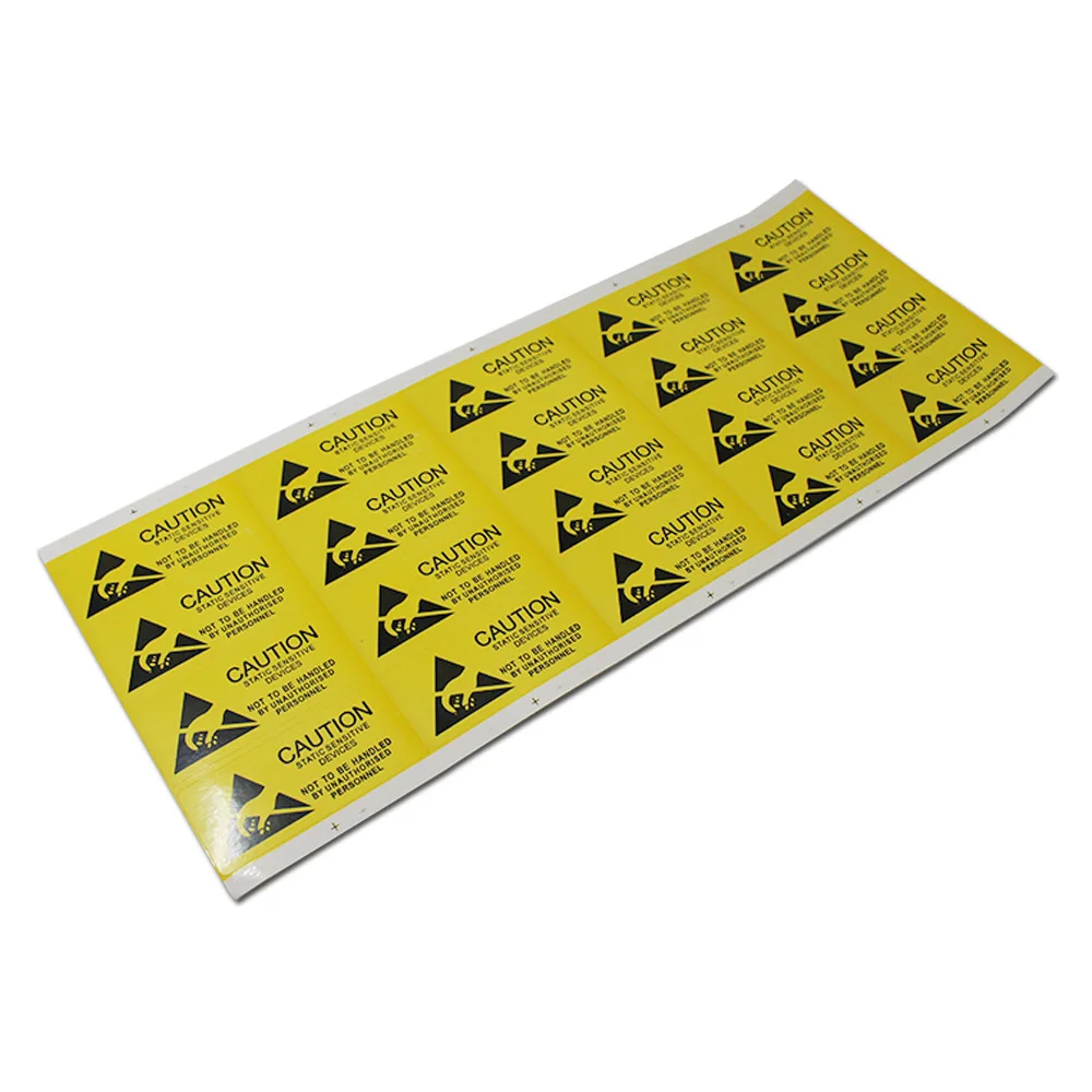 

2.5*5.5cm CAUTION Sticker Adhesive Label for ESD Anti-Static Sensitive Device Electronic Shielding Anti Static Party Package