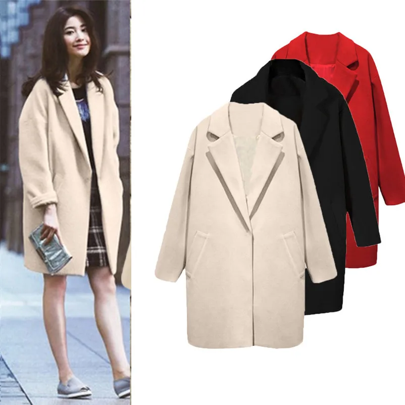 Модные пальто и куртки для женщин зимние женские зимнее шерстяное с отворотами