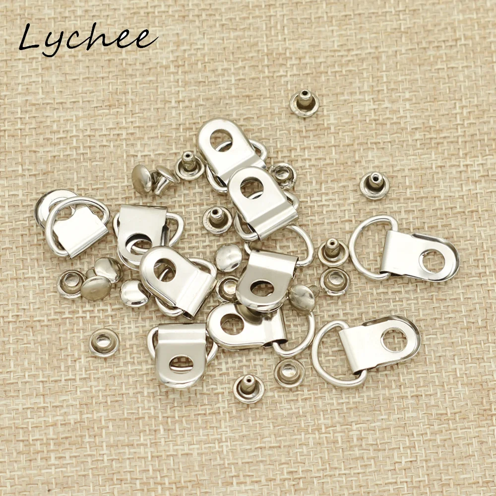 Lychee 10 шт. искусственная бронза сделай сам кожаное ремесло D-образное кольцо