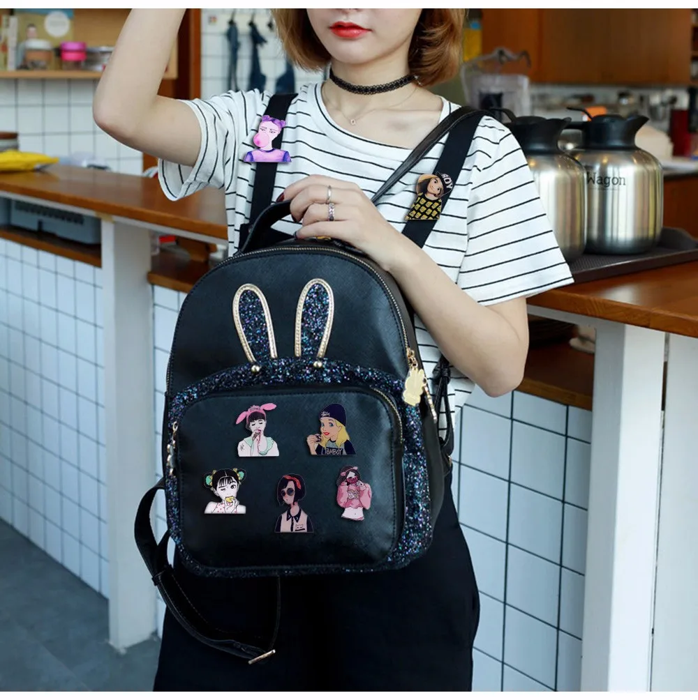 Япония Харадзюку акриловая брошь красивая девушка красивый мальчик фигурка