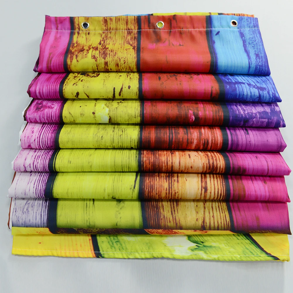 Занавески для душа QIYI из водонепроницаемой полиэстерной ткани с ярким рисунком