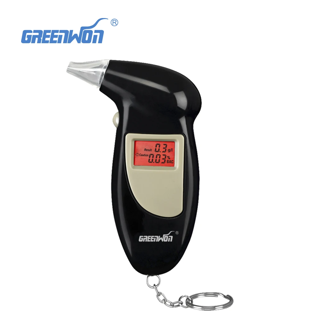 Профессиональный цифровой алкотестер GREENWON Высокоточный ЖК-дисплей с подсветкой