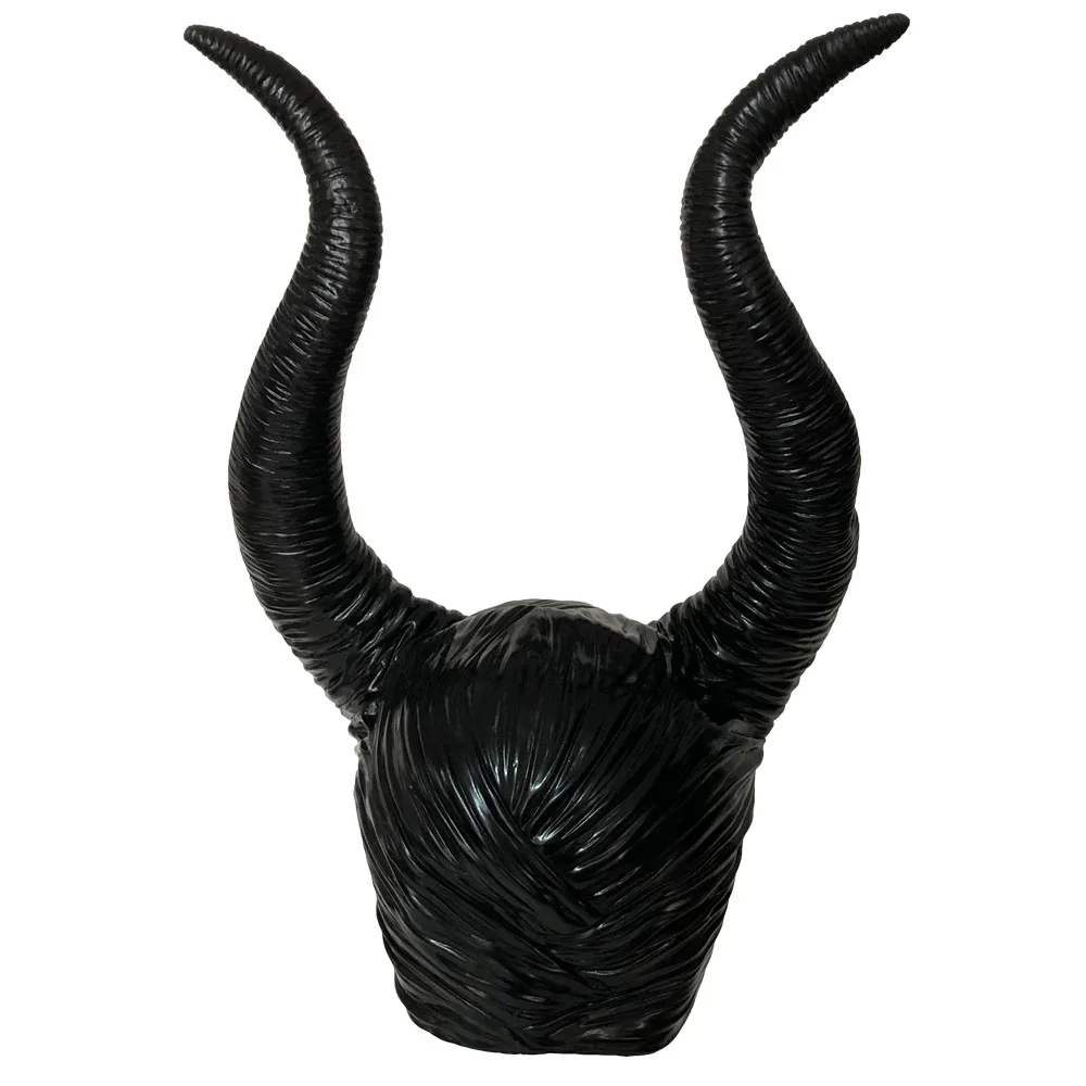 Maleficent рога косплей маска головные уборы Черная Королева шлем головной убор Хэллоуин маскарадные реквизиты для вечеринки