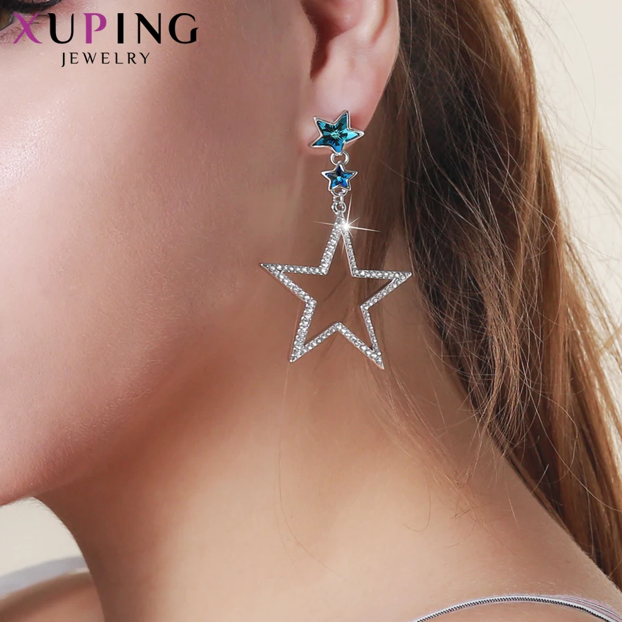11,11 Xuping звезда серьги формы темперамент кристаллы от Swarovski Простые Ювелирные изделия для женщин рождественские подарки M67-20433