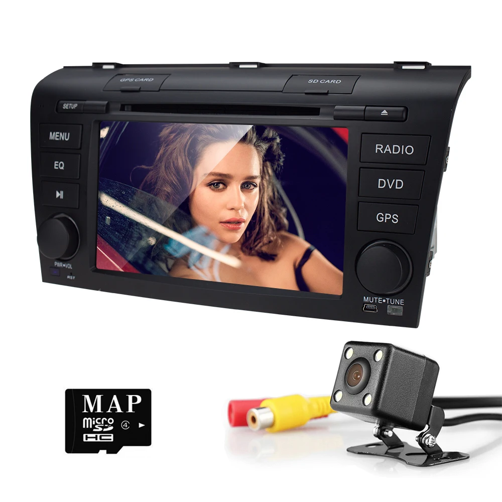 7 &quotдвойной 2 Din Автомобильный dvd плеер Авторадио для Mazda 3 2004 2009 головное