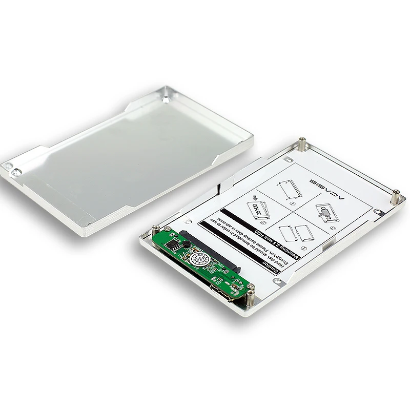 Чехол для ноутбука ACASIS USB3.0 5 Гбит/с из алюминиевого сплава с интерфейсом SATA и кабелем 2,5 дюйма, коробка для внешнего жесткого диска