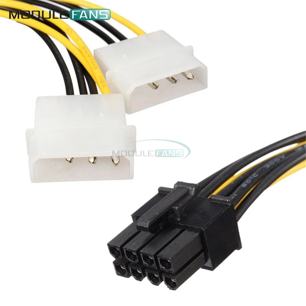 16-сантиметровый/5-дюймовый 8-контактный PCI Express папа-двойной LP4 4-контактный адаптер