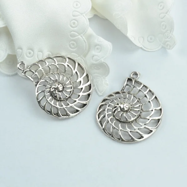 

10pcs Charms conch metal handmade Craft pendant making fit,Vintage Tibetan Silver ,DIY for bracelet necklace 35*29*5mm 1932-1