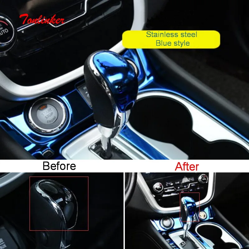 Tonlinker интерьер Шестерни головных уборов чехол наклейки для Nissan Murano 2015 19 стайлинга