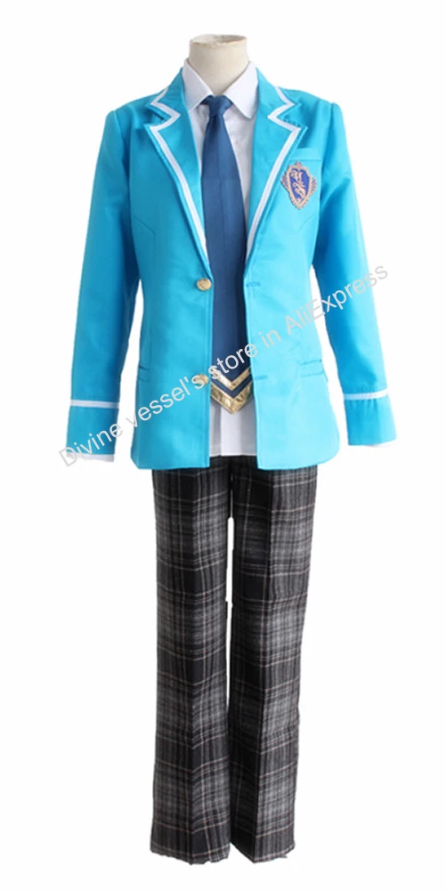Комплект звезд Мао исара Мужская школьная форма 3-й класс синий галстук |
