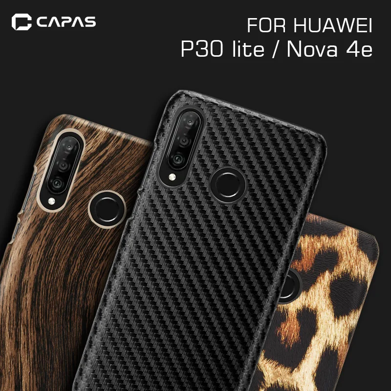 Чехол для Huawei P30 Lite 3D чехол из углеродного волокна с рисунком дерева nova 4e жесткий
